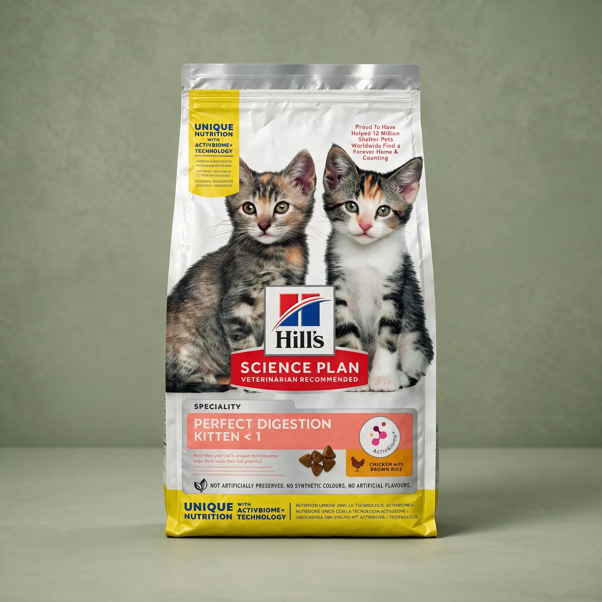 Hill's Science Plan Kitten Perfect Digestion Dry Cat Food, front of pack