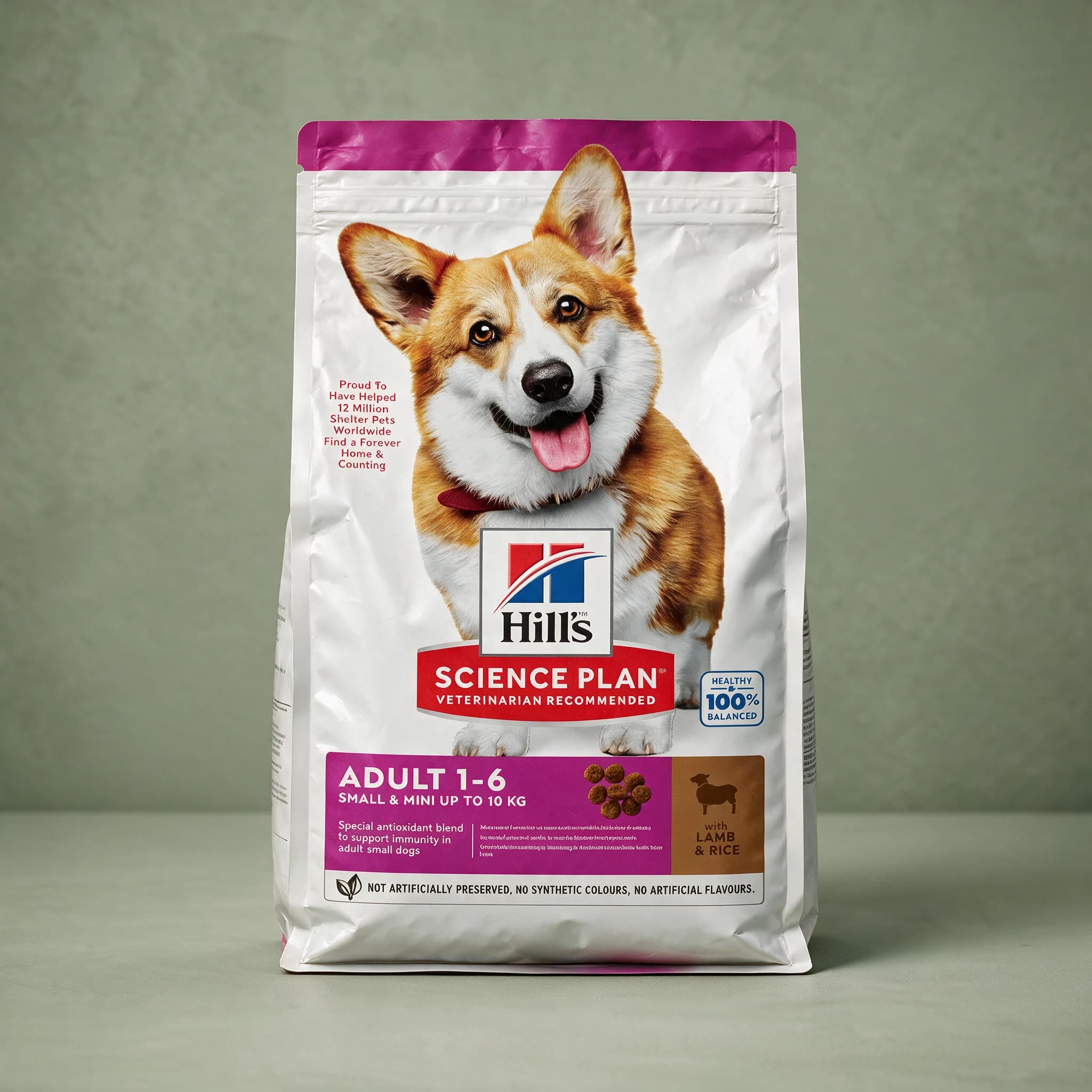 Hill's Science Plan Dry Adult Dog Food Small & Mini Lamb & Rice, front of pack